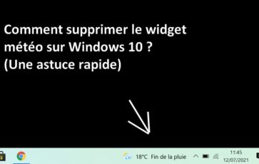 Comment supprimer météo Windows 10