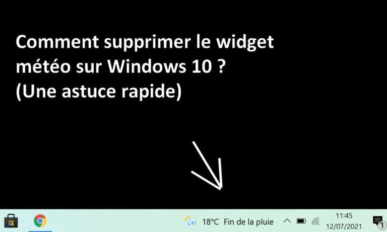 Comment supprimer météo Windows 10