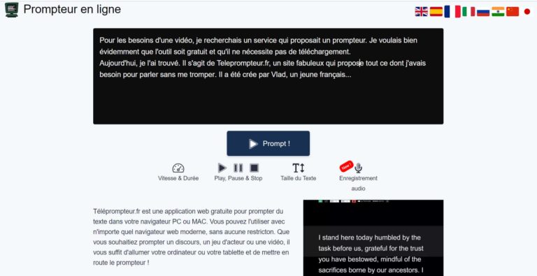 Prompteur en ligne