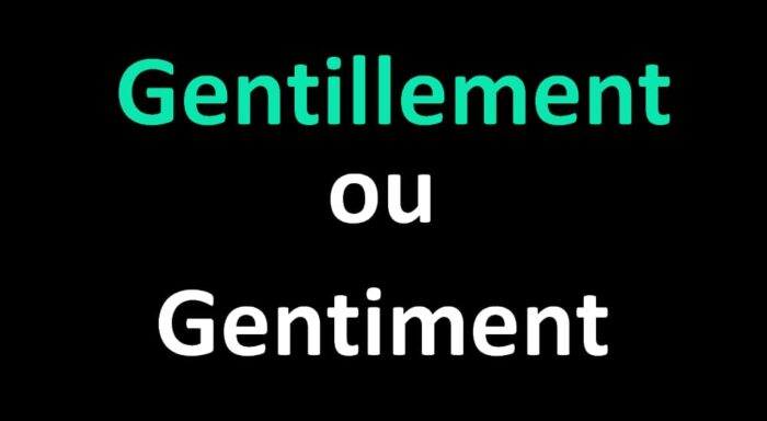 Gentillement ou gentiment