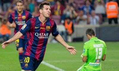 Lionel Messi célèbre un but