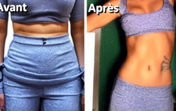 Avant après régime ventre plat