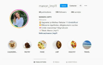 Compte Instagram de Manon Le meilleur patissier