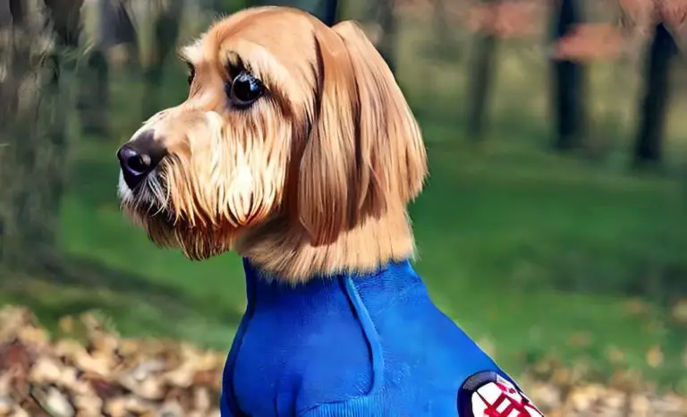 Un adorable chien avec un vêtement pour l'hiver