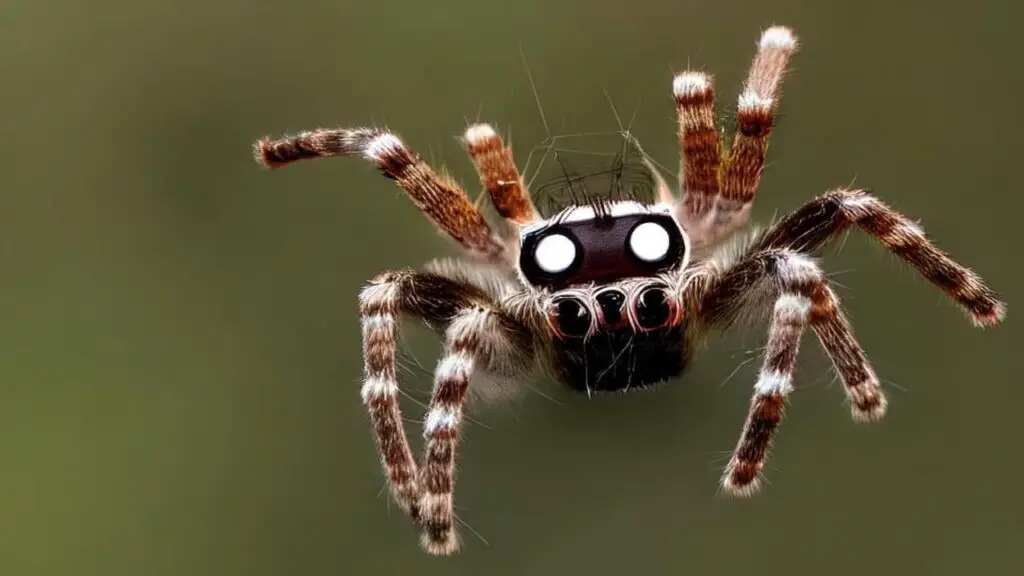 Araignée gros plan avec fond flou