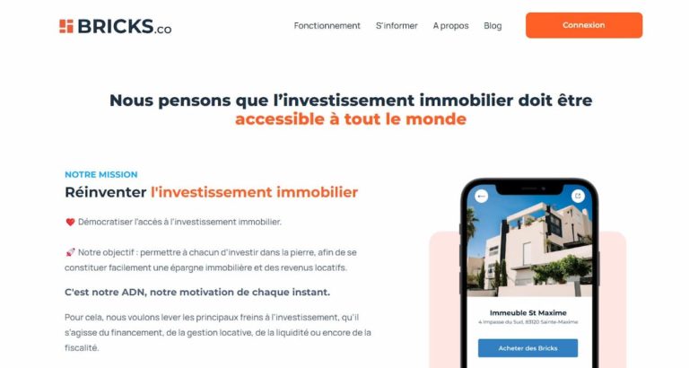 Capture écran site bricks.co