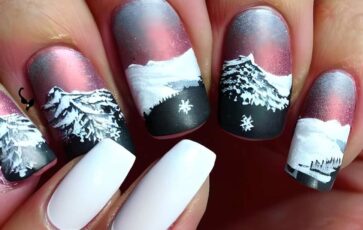 Ongle hiver vernis