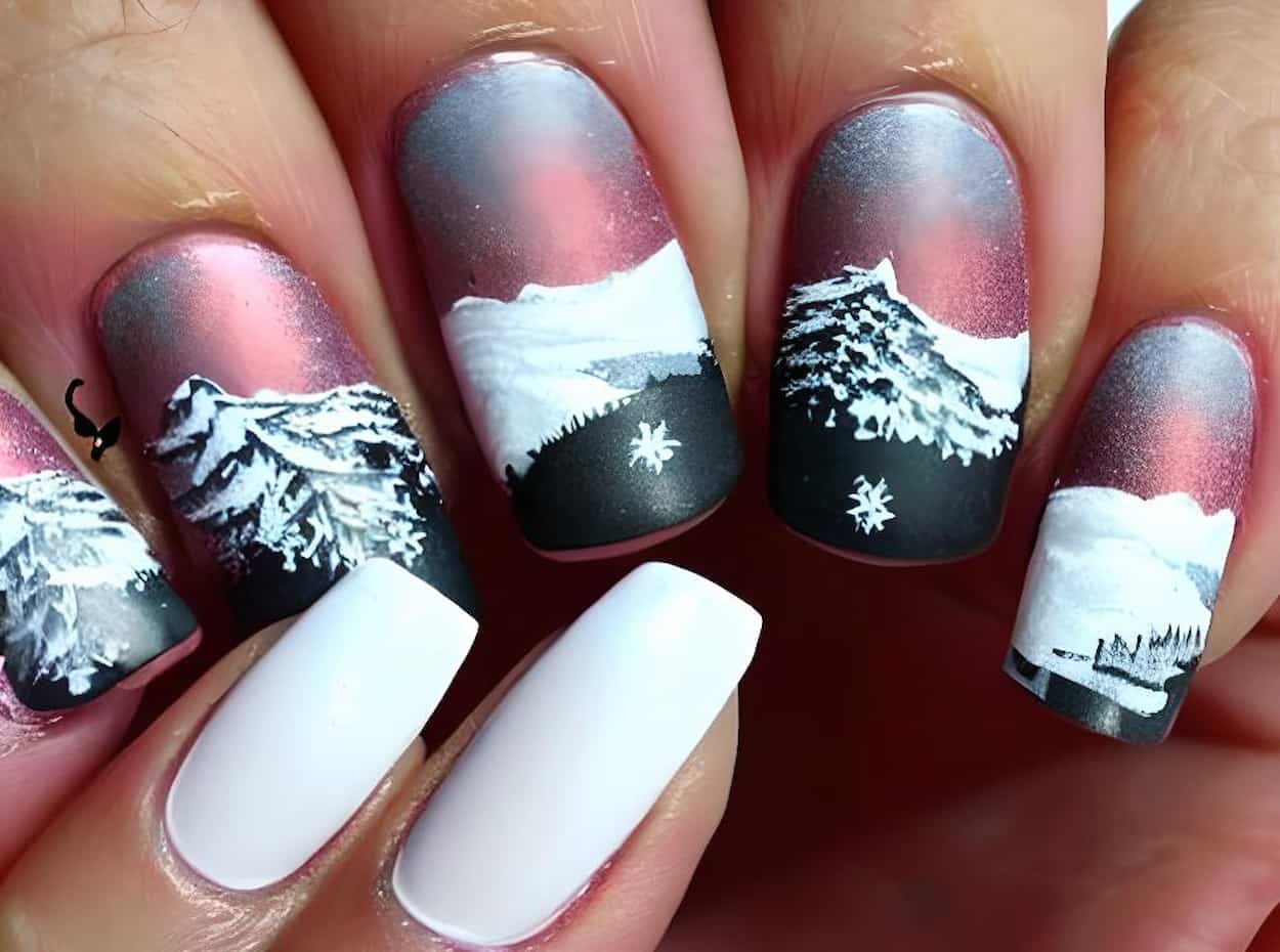 Ongle hiver vernis