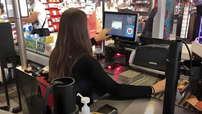 Caisse d'un Super U