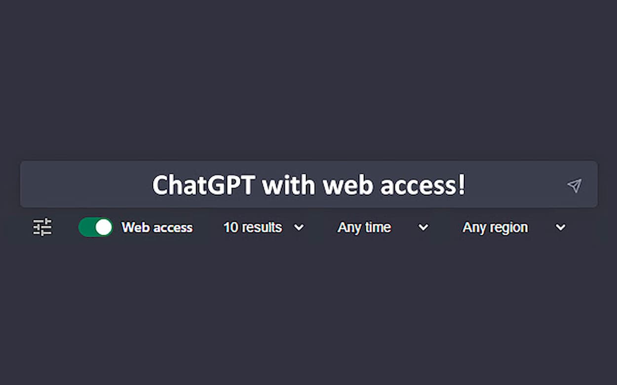 Capture écran d'une extension ChatGPT qui se sert des données des moteurs de recherche