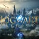 Image officielle de l'éditeur Hogwarts Legacy avec titre et château en fond