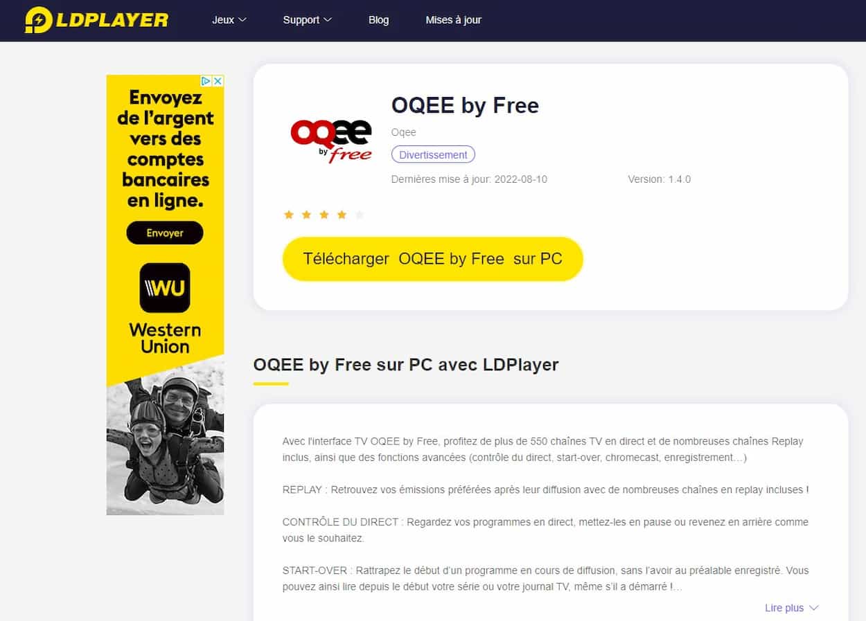 Emulateur LD Player OQEE