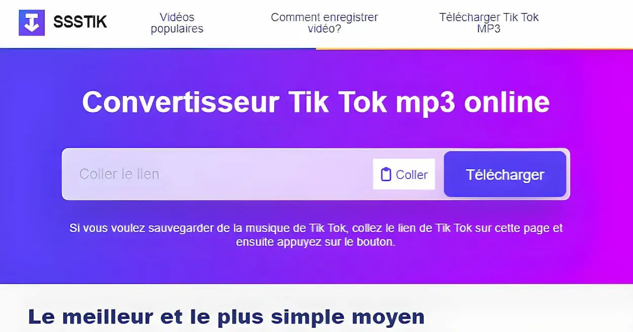 Comment sauvegarder une vidéo Tiktok avec le site ssstik