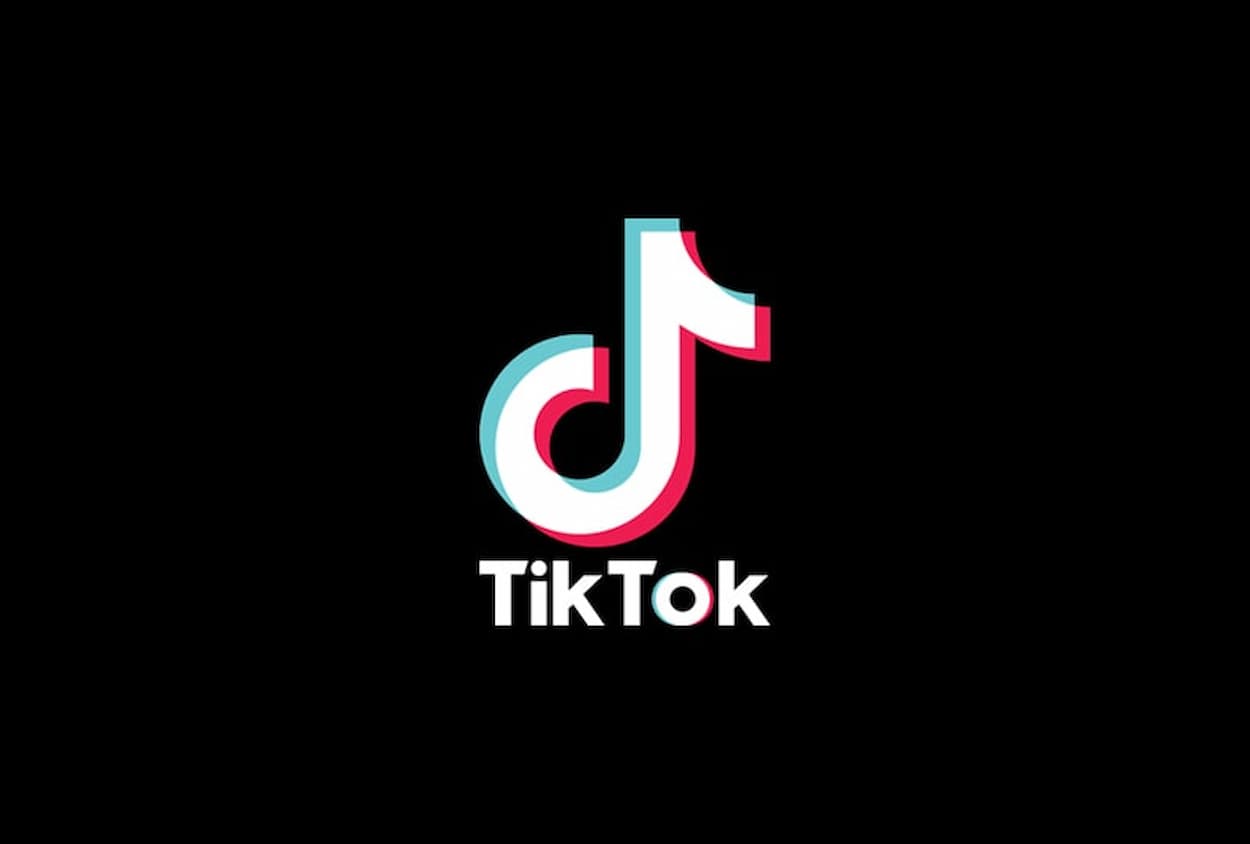 Tiktok Logo officiel sur fond noir