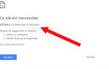 L'erreur 127.0.0.1 n'autorise pas la connexion sur Google Chrome