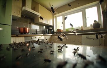 Cuisine envahis par des mouches