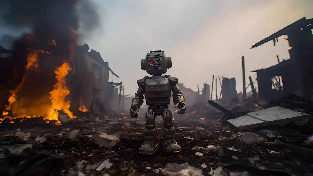 Image d'un robot à la fin du monde