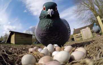 Œuf et pigeon