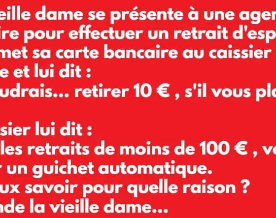 Blague retraité banque