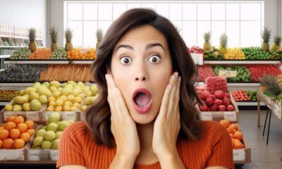 Femme au supermarché choquée par les prix