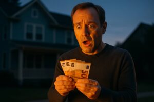 Un homme effrayé par la taxe foncière