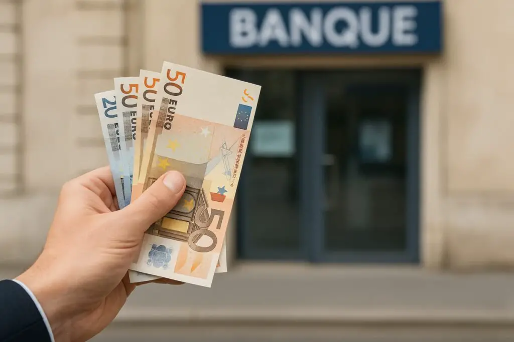 Une main qui tient des billets de banque