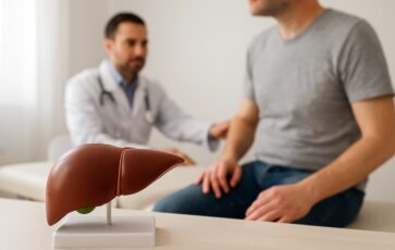 Un médecin consulte le foie d'un patient