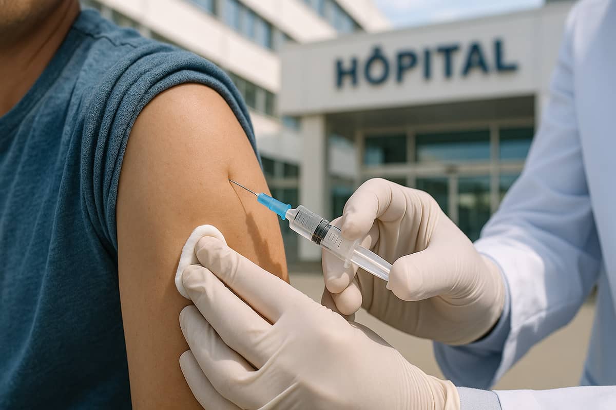 Vaccination dans un hôpital