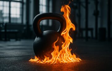 kettlebell en feu