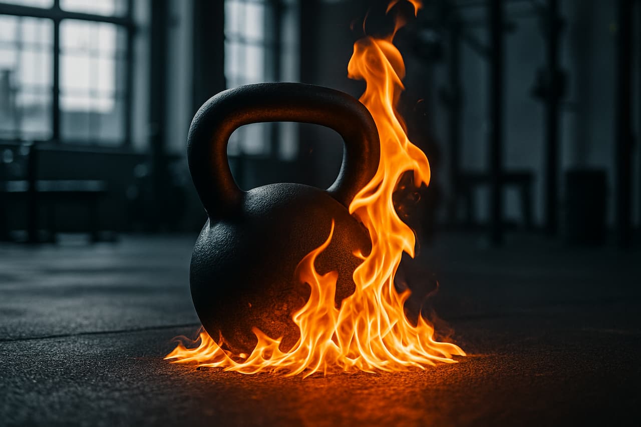kettlebell en feu