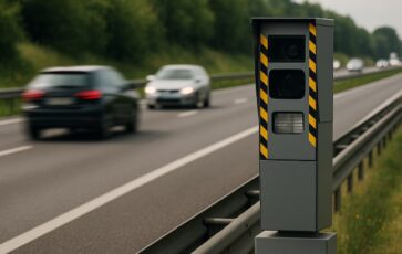 Un radar sur une autoroute