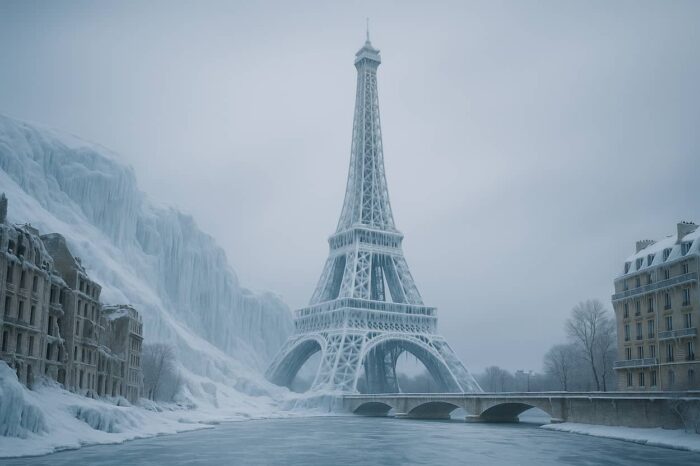 Tour Eiffel glacée